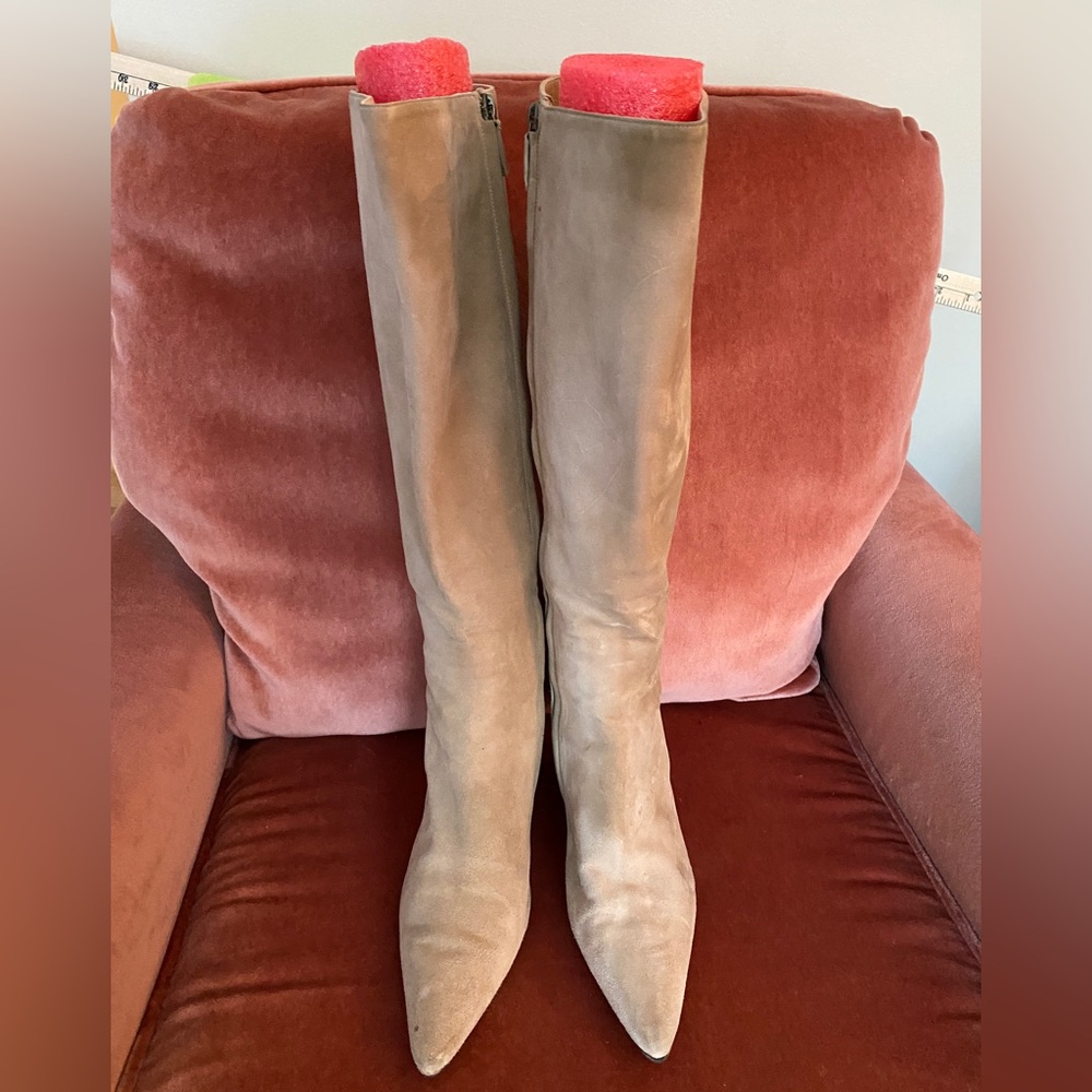 Tall suede boots